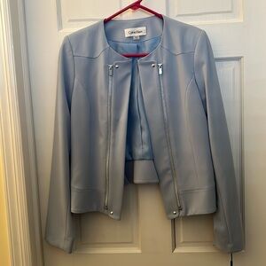 NWT Calvin Klein light blue blazer size 8